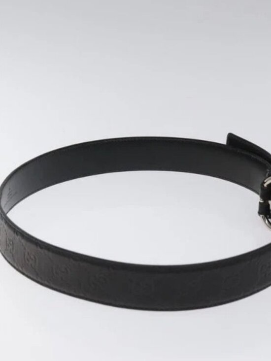 GUCCI GG Canvas Guccissima Belt Leather 40.2\